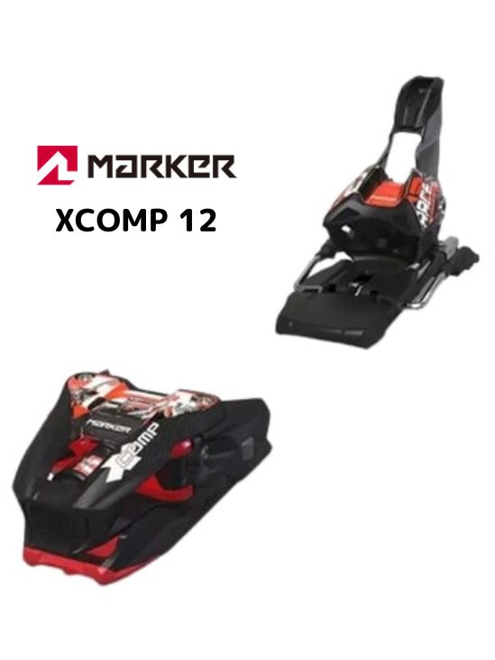 あす楽MARKER XCOMP12 BLK/FLO-RED スキー ビンディング ブレーキ幅70mm レースカテゴリー