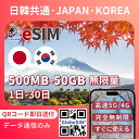 eSIM 韓国 日本 2ヵ国 無制限 5G/4G 実名登録不要 高速データ通信 24時間 対応 海外 短期 即日開通 ネット規制対象外 QRコード設定 即日発行対応 eSIM メール納品 使い放題 通信専用 選べるプラン |1日間|3日間|5日間|7日間|15日間|20日間|30日間 GlobeSIM LINE対応