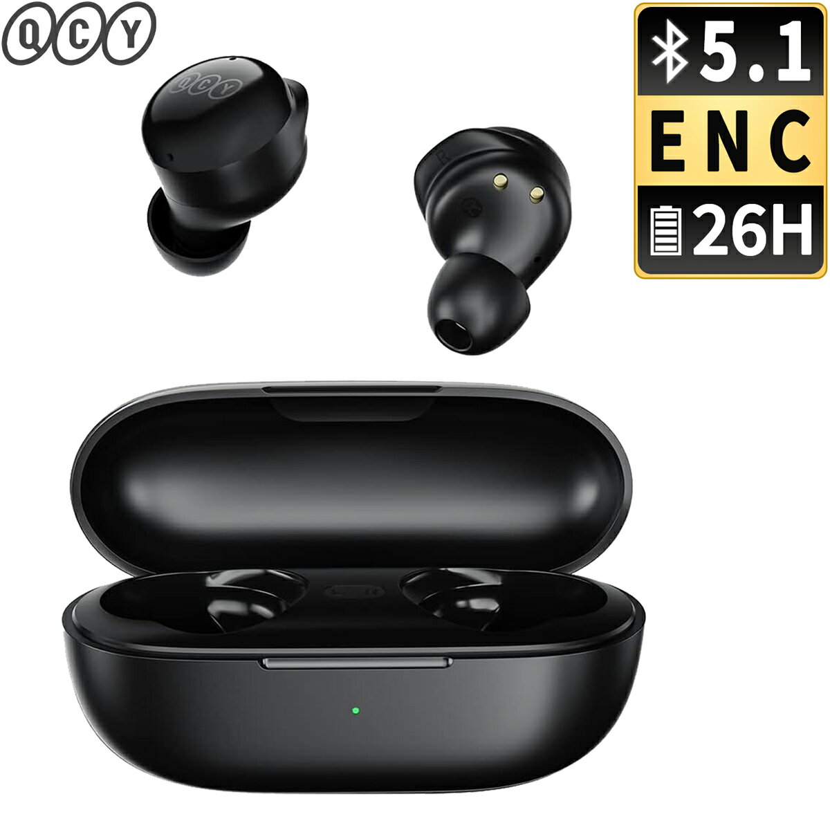 ブルートゥース スポーツイヤホン 【落下防止 イヤーフック】QCY T17 ワイヤレスイヤホン bluetooth イヤホン ブルートゥース イヤホン ワイヤレス イヤフォン イヤホン マイク 高音質 超小型 カナル型 両耳 片耳 マイク付き 長時間 通話 防水 スポーツ ランニング スマホ iphone android ipad 対応「黒/白」