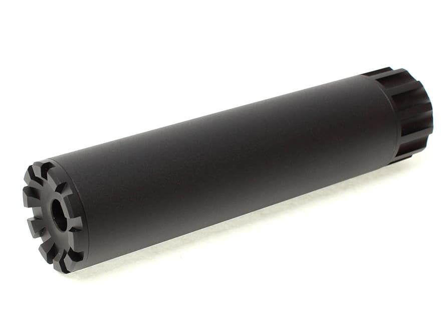 【14mm正逆ネジアダプター付】MILITARY-BASE(ミリタリーベース)SLCスタイル .22LR サイレンサー 35x150/BK◆リムファイア弾モデル用サイレンサーモチーフ 2