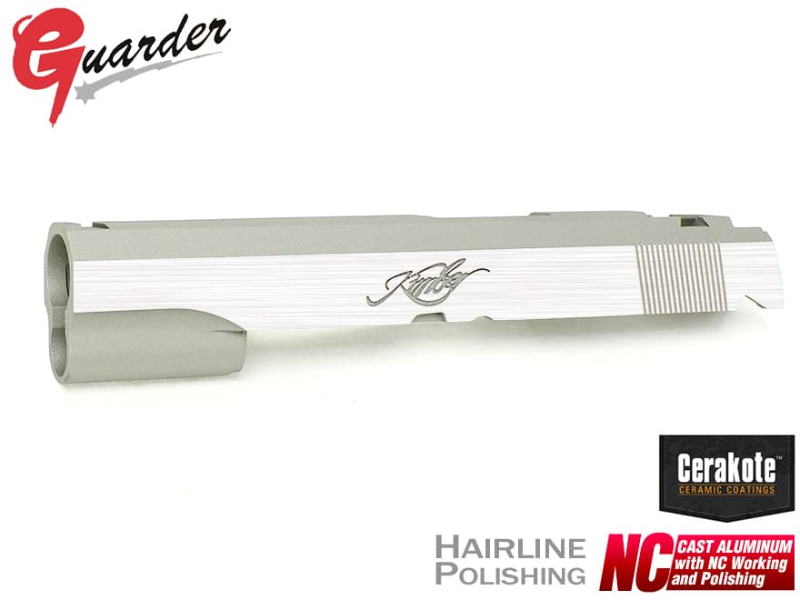 CAPA-25C(K)■GUARDER Hi-CAPA5.1 NCアルミスライド KIMBER(Dual Silver Ver)◆Cerakote シルバー ヘアラインポリッシュ