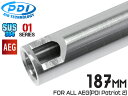 PDI 01シリーズ AEG 超精密 ステンレスインナーバレル(6.01±0.002) 187mm PDI Patriot 2◆東京マルイ MARUI 電動 電動ガン 強度 精密 精度 ステン SUS