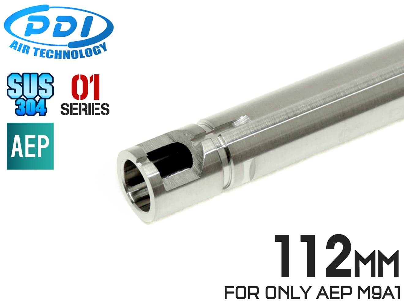 楽天ミリタリーベースPDI 01シリーズ AEP M9A1専用 超精密 ステンレスインナーバレル（6.01±0.002） 112mm