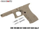 Guns Modify Gen3 ポリマー樹脂 ファイバー オリジナルフレーム グロックシリーズ FDE◆マルイ GLOCK G17 G18C G22 G34用 リアル刻印 US刻印 ガンモ グリップ