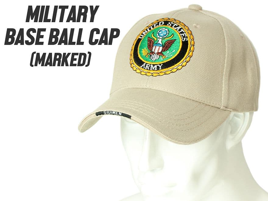 ミリタリー ベースボールキャップ US ARMY ライトタン 米陸軍のトレードマークをリアルに再現 サイズ調整可 LIGHT TAN ミルスペックナイロン生地採用