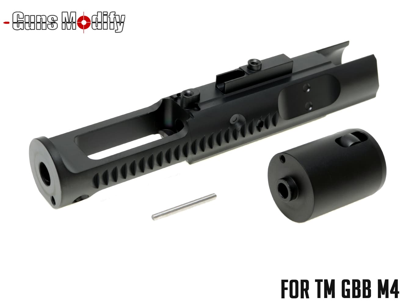 Guns Modify ステンレス CNC ボルトキャリア TM M4 MWS TICNブラック◆東京マルイ GBB ガスブロ M4 重量化 リコイルアップ 窒化チタン処理