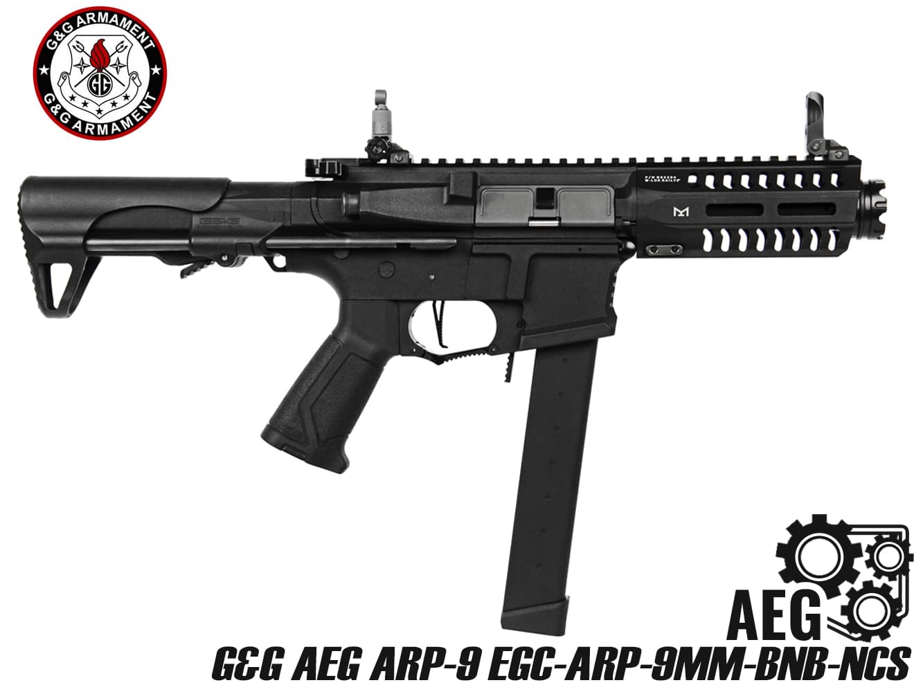 G&G 電動ガン ARP-9 EGC-ARP-9MM-BNB-NCS◆G&Gアーマメント M-LOCK MLOCK サブマシンガン SMG ARP9