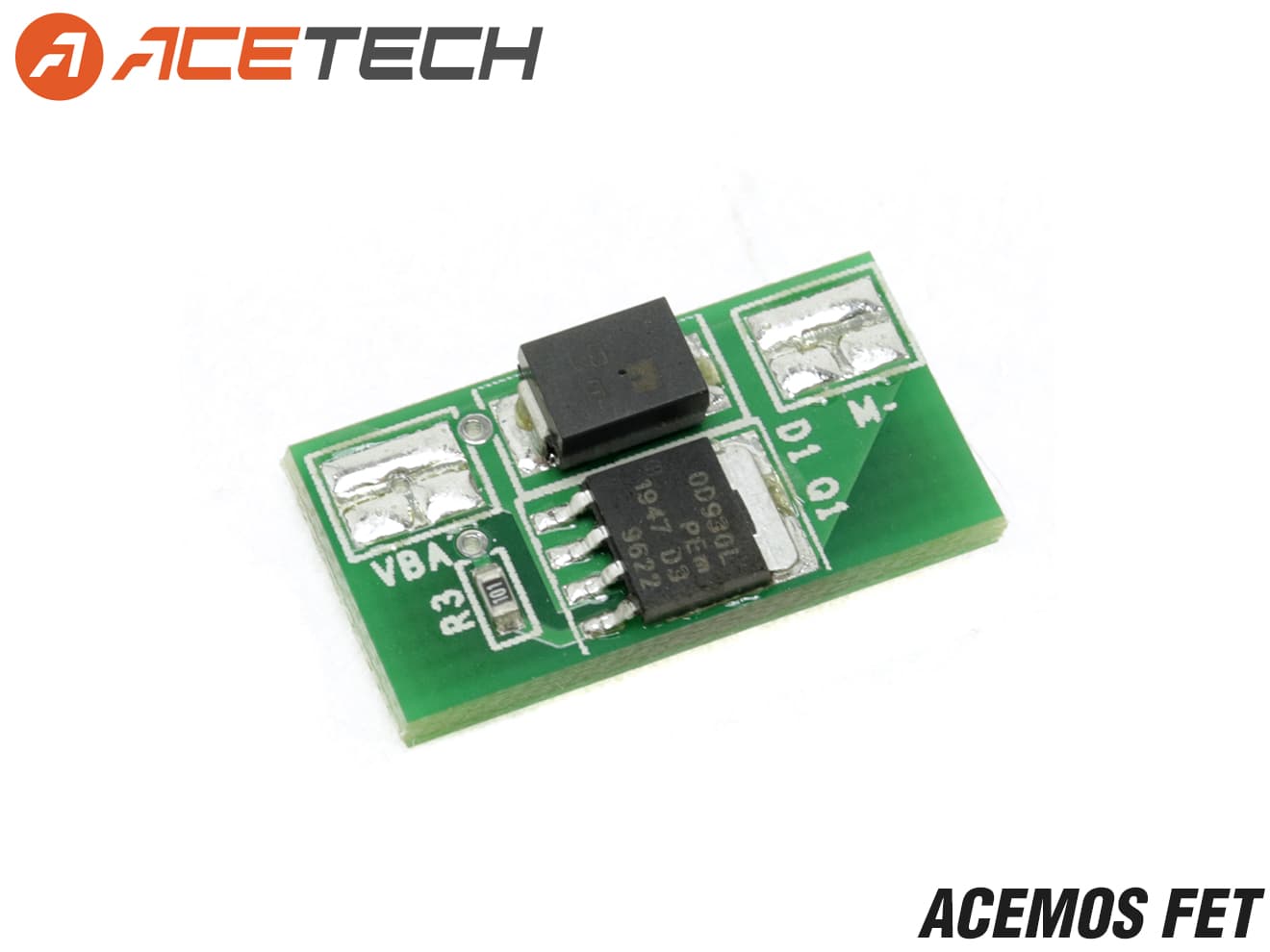 ACETECH MosFET FETデバイス スイッチキット 逆起電力保護回路付 省スペース NANO 各社電動ガン対応 次世代 流速仕様 接点保護 スイッチ寿命向上