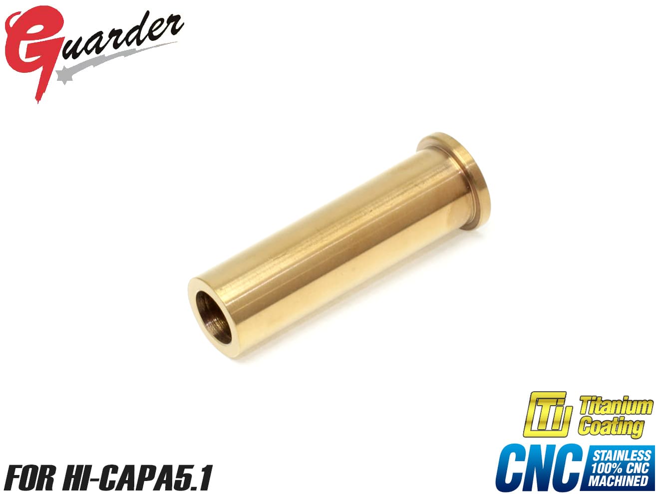 CAPA-01(GD)■GUARDER ステンレス TIリコイルプラグ Hi-CAPA5.1◆東京マルイ ガスブロ Hi-CAPA5.1系に対応 高精度 フルCNC加工 ゴールドマッチに!