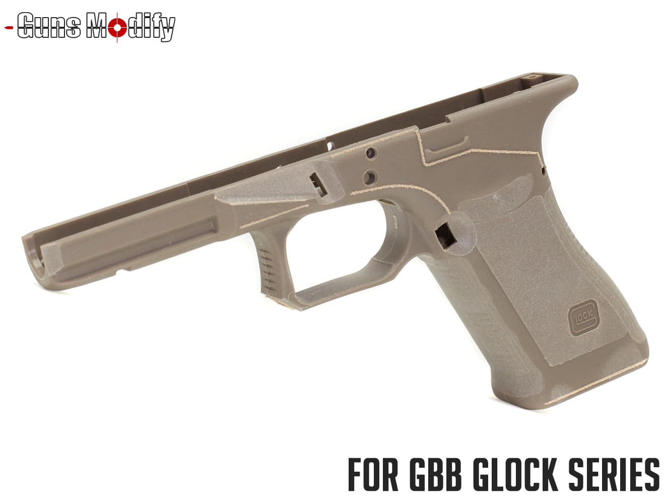 楽天ミリタリーベースGuns Modify Gen3 ポリマー樹脂+ファイバー AGCスタイル CNC リダクションフレーム グロックシリーズ◆FDE マルイGBB GLOCK カスタムベース