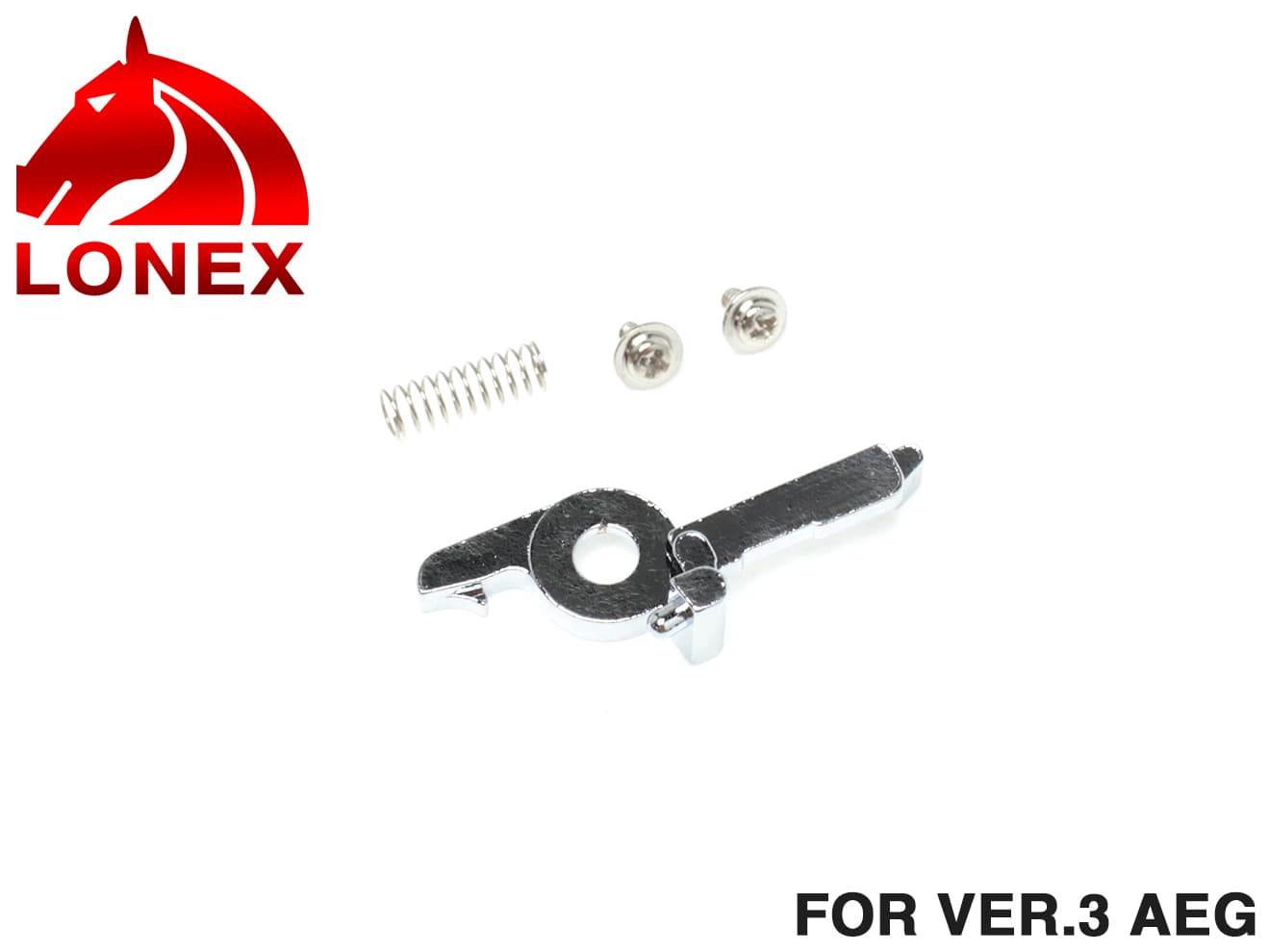 LONEX ハードメッキ カットオフレバー Ver3◆各社 スタンダード 電動ガン バージョン3 メカボックス対応 ニッケルメッキで表面強度アップ