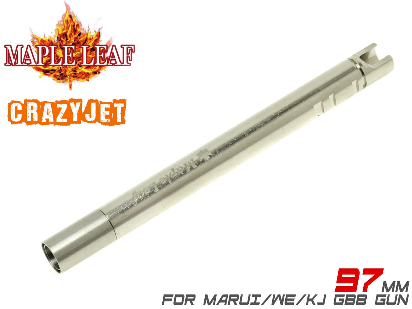 Maple Leaf Crazy Jet インナーバレル 97mm for GBB(G17/G18C/P226)◆クレイジージェット 各社ガスブロ ハンドガン対応 マルイ WE VFC KJ等 GLOCK グロック