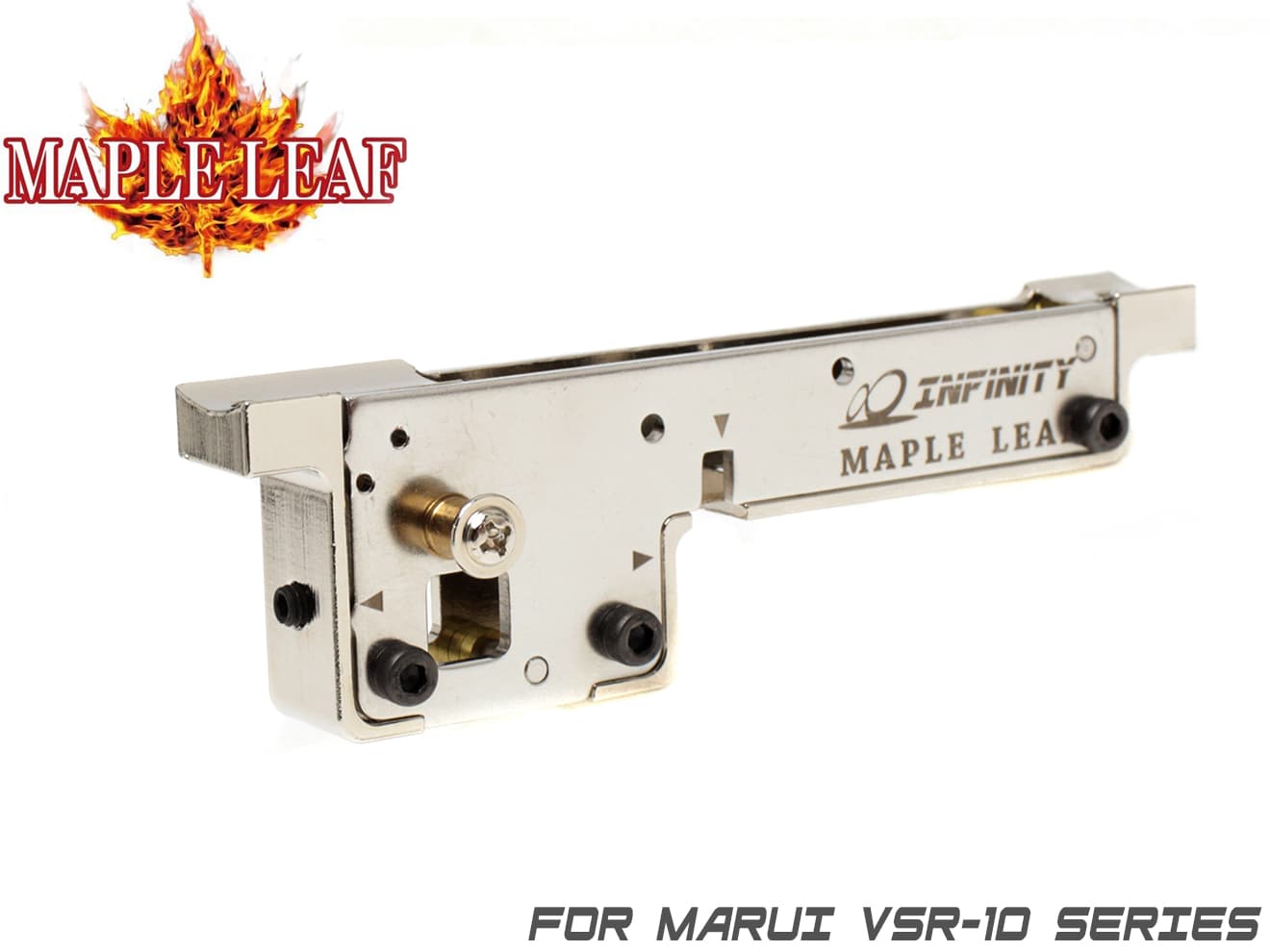 Maple Leaf VSR-10 スチールCNCトリガーボックス◆高精度 トリガーハウジング 東京マルイ VSR-10対応 強度アップ スチール削り出し メイプルリーフ製 メッキ処理