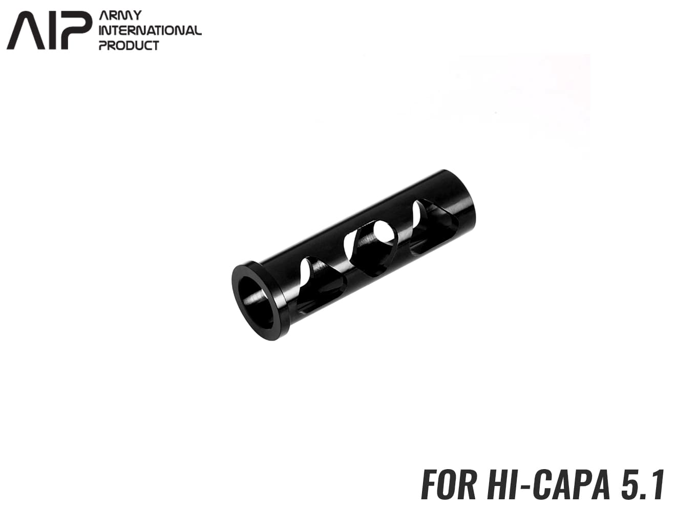 AIP ライトウェイト リコイルプラグ Hi-CAPA 5.1 BK 東京マルイ ガスブロ ハイキャパ 5.1シリーズ対応 軽量 肉抜きデザイン メタルスライド化に