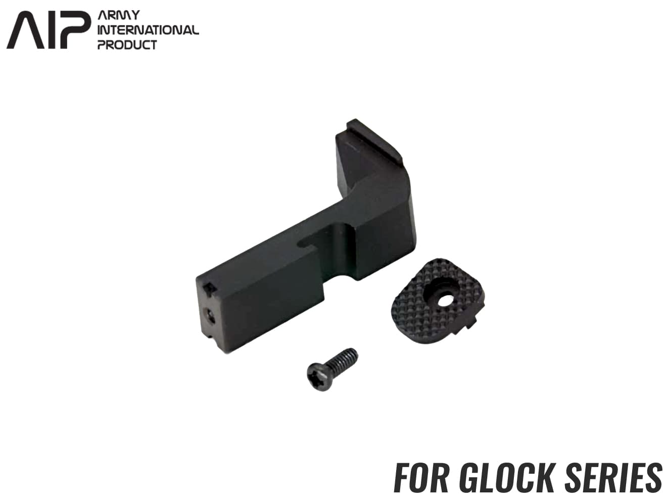 AIP エクステンデッド アルミマガジンキャッチ GLOCK◆東京マルイ GBB グロック シリーズ対応 マグリリース 面積約2倍 操作性アップ G18C