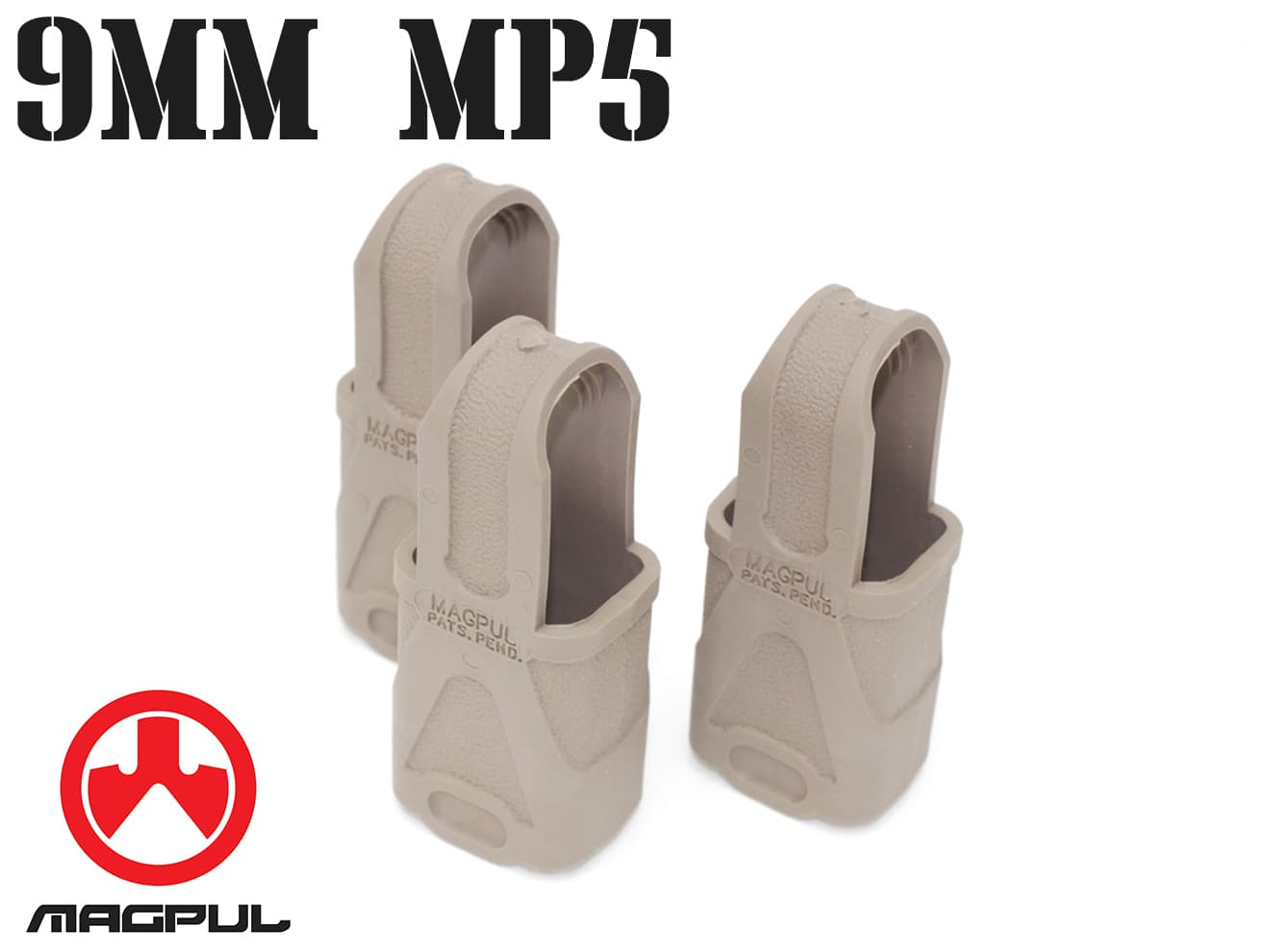 MAGPUL 9mm マガジンループ 3Pack FDE◆3個入/マガジンホルダー/実物/マグプル/STANAG /MP5/UZI/電動ガン/MA009450813