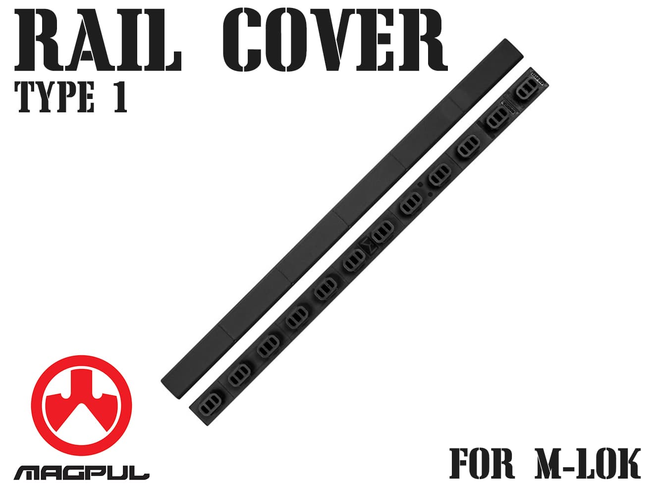 【正規品】MAGPUL M-Lok レイルカバー Type1 BK◆ハンドガード/Mロック/マグプル/実物/レイルガード/正規品/ブラック/RAS/レイルプロテクター