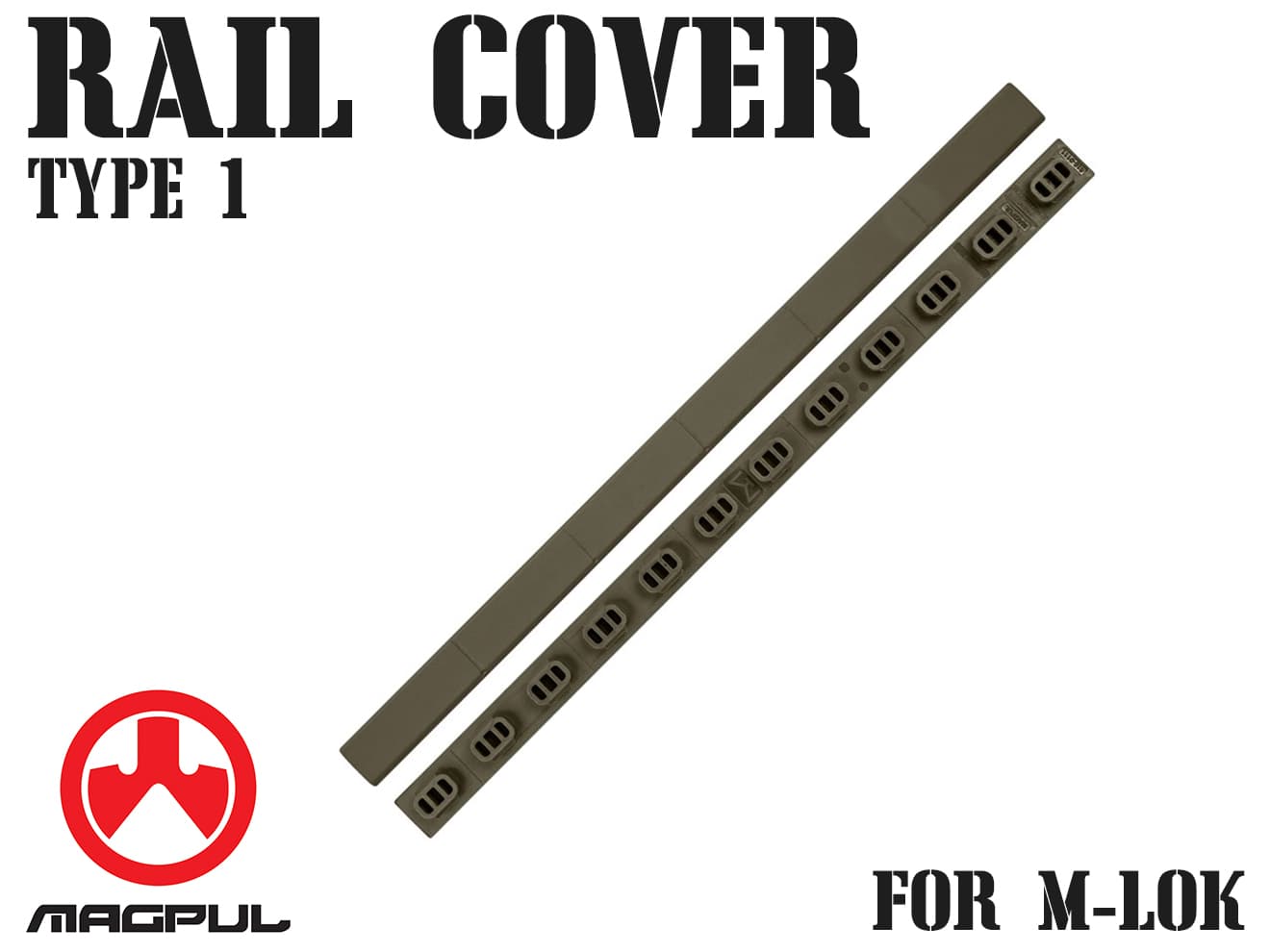 【正規品】MAGPUL M-Lok レイルカバー Type1 OD◆ハンドガード/Mロック/マグプル/実物/レイルガード/正規品/オリーブドラブ/RAS/レイルプロテクター