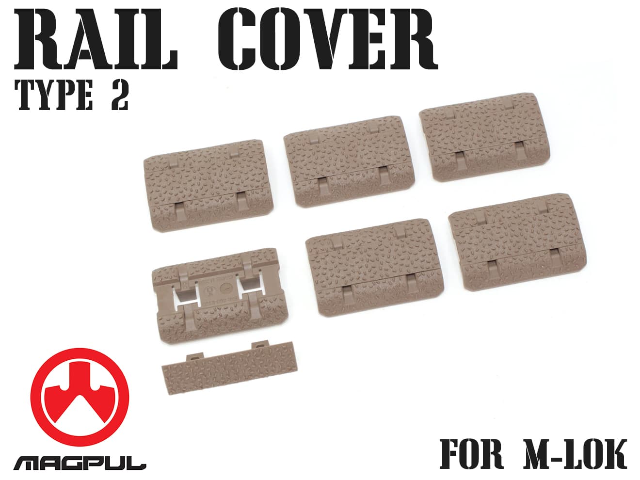 【正規品】MAGPUL M-Lok レイルカバー Type2 DE◆ハンドガード/Mロック/マグプル/実物/レイルガード/正規品/ダークアース/RAS/レイルプロテクター