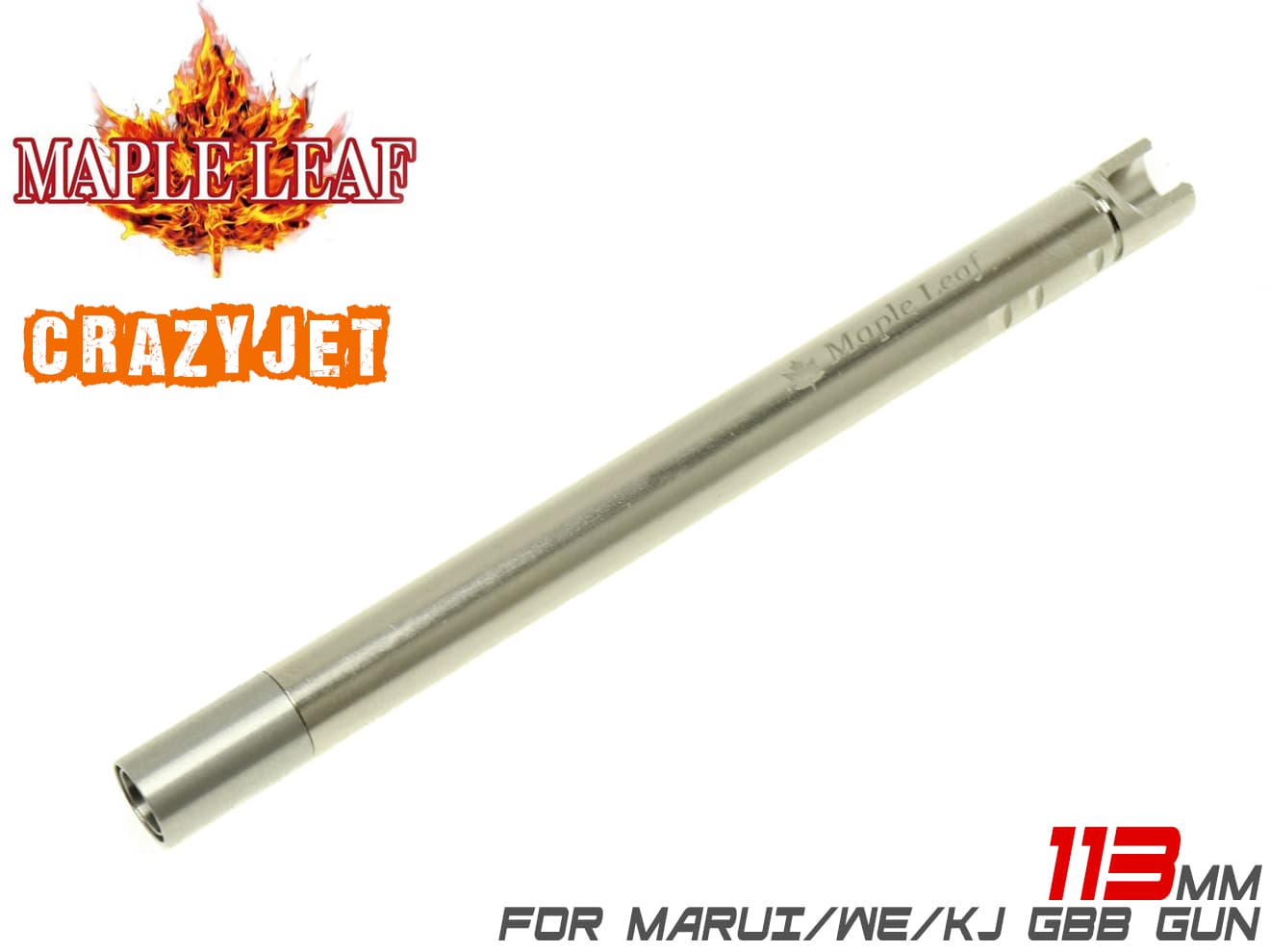 Maple Leaf Crazy Jet インナーバレル 113mm for GBB(TM M1911/Hi-CAPA/MEU)◆マルイ WE KJ等 ガスブロ対応 6.04mm メープルリーフ