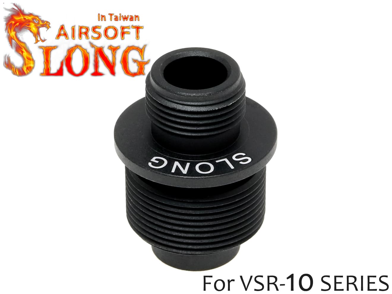 SLONG AIRSOFT VSR-10 サイレンサーアタッチメント◆東京マルイ VSR-10シリーズ対応 先端14mm逆ネジ アルミ合金 CNC加工 サイレンサー取付 マットな質感