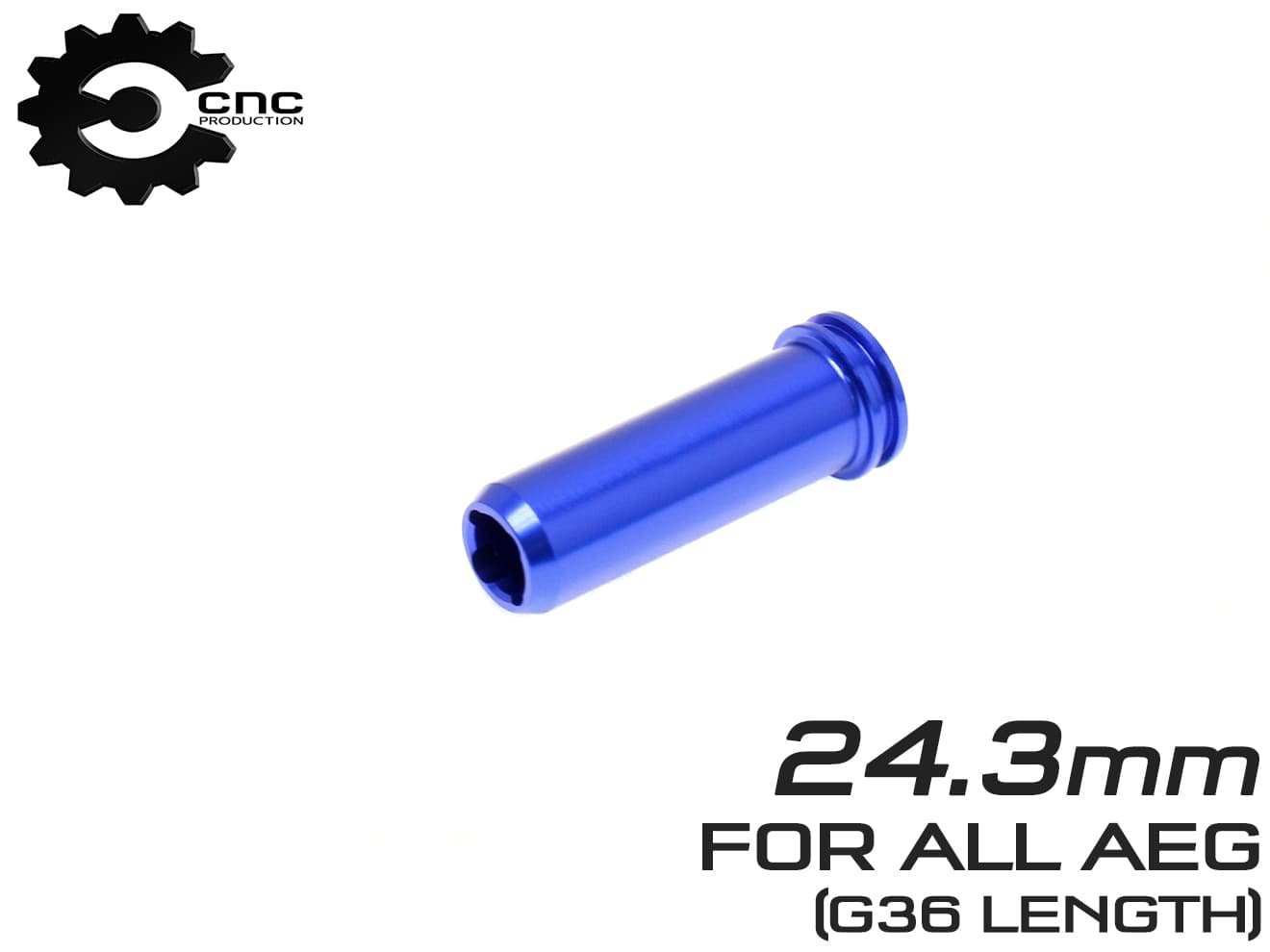 CNC Production CNC アルミエアシールノズル G36(24.3mm) 補助吸気◆Oリング付き スタンダード系G36シリーズ 東京マルイ 海外製G36