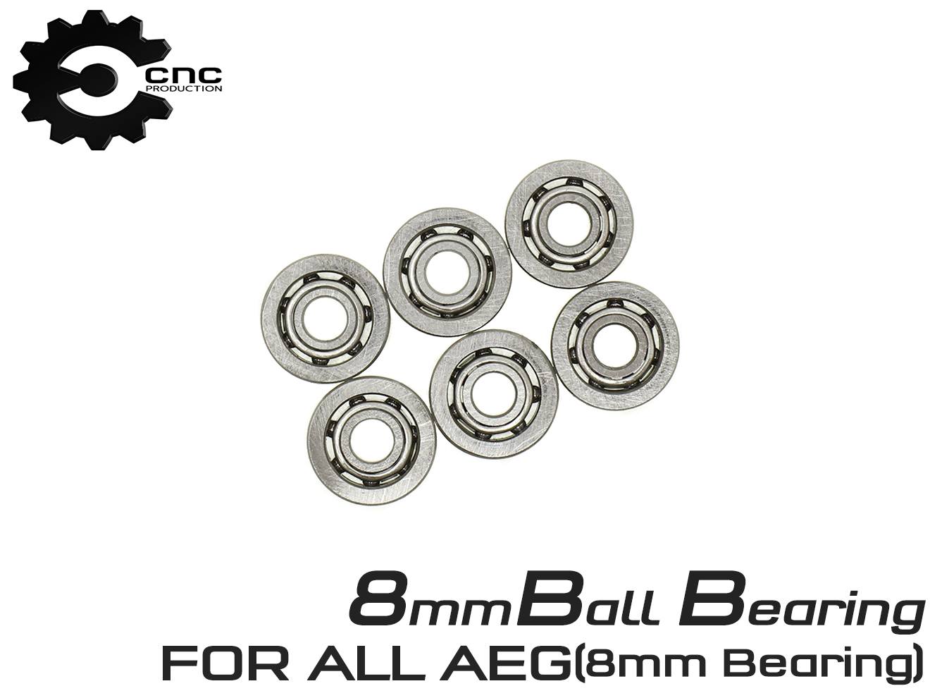 【ワケアリ】CNC Production 8mmボールベアリング◆各社電動ガン 軸受 カスタムガンに G&G KRYTAC ICS ARES APS S&T VFC WE メカボックスに