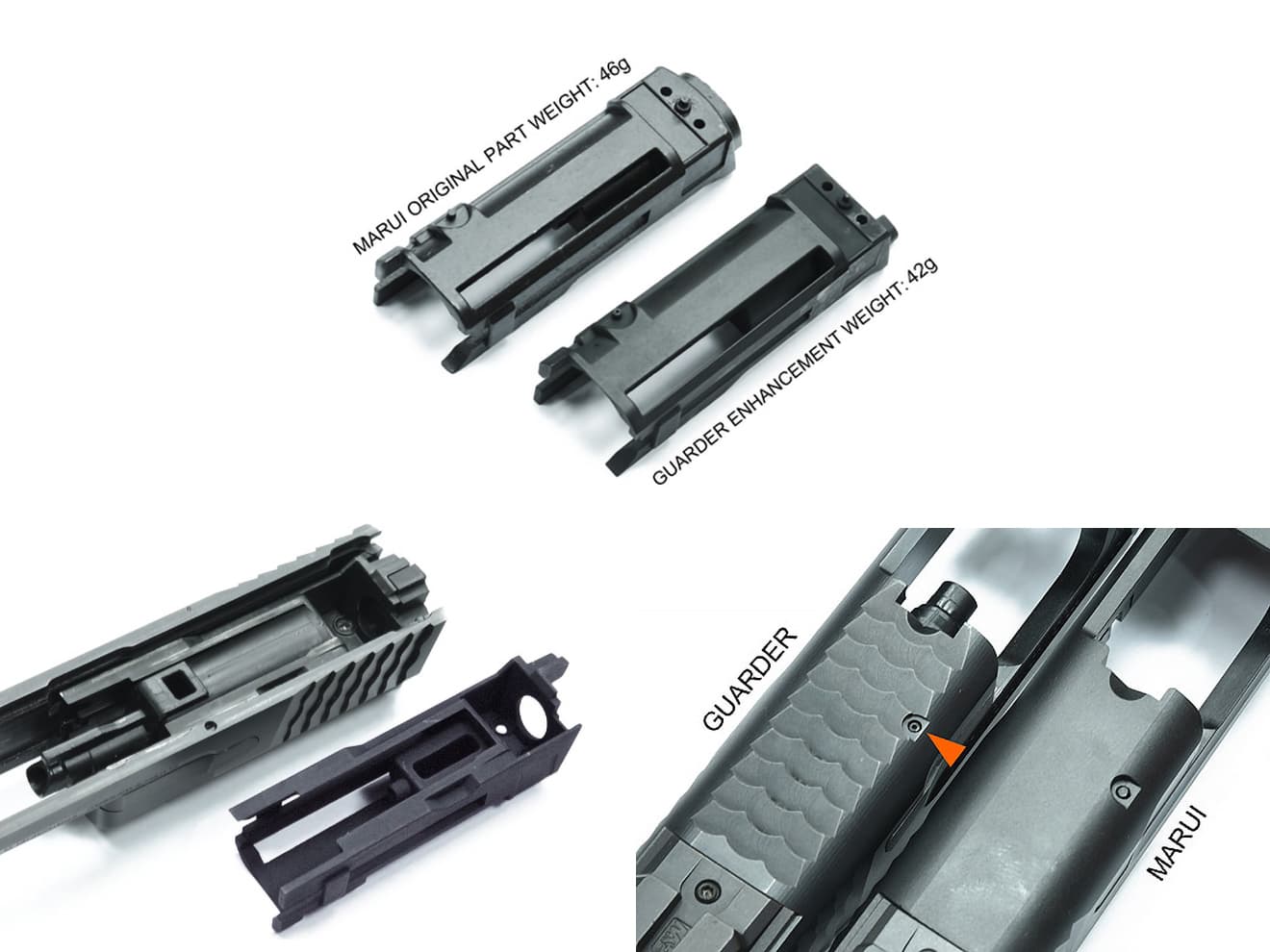 MP9-38(B)■GUARDER ダイキャスト ノズルハウジング M&P9 ◆東京マルイ ガスブローバ...