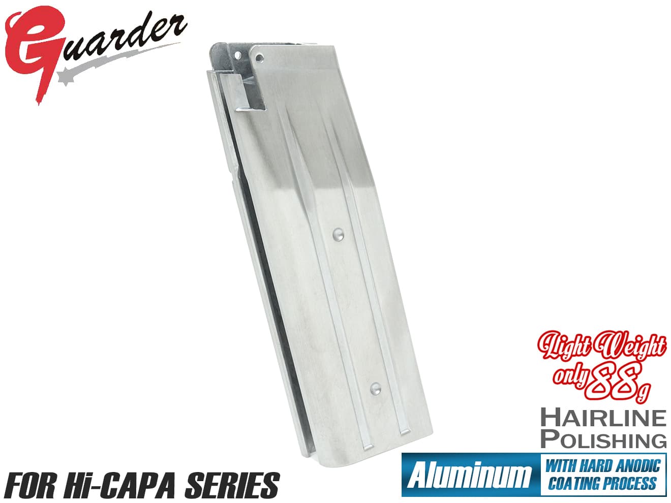 CAPA-55(P)■GUARDER ライトウェイト アルミマガジンケース Phantom Hi-CAPAシリーズ SV◆東京マルイ ハイキャパ 5.1/4.3対応 ノーマル比60％軽量のサムネイル