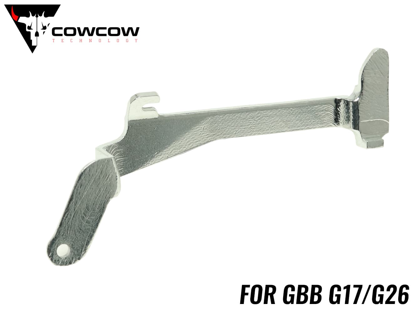 COWCOW TECHNOLOGY ハイカーボンスチール CNCトリガーバー G17/G26◆マルイ GBB G17/G26用 高炭素鋼 超高強度 トリガーフィール改善に