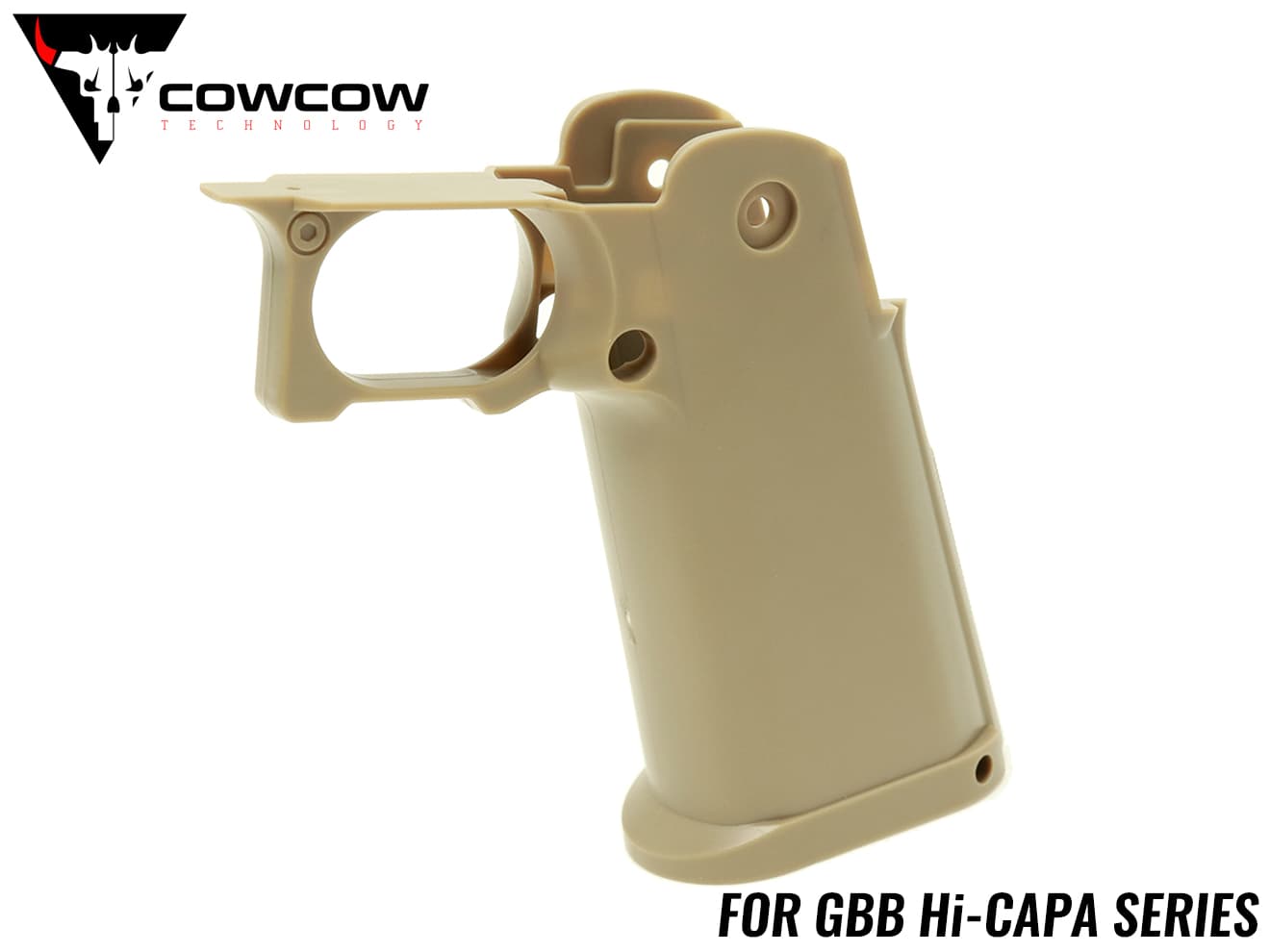 COWCOW TECHNOLOGY カスタムグリップ Hi-CAPA◆マルイ GBB ハイキャパ用 グリップテープと合わせて抜群の握り心地 5.1/4.3