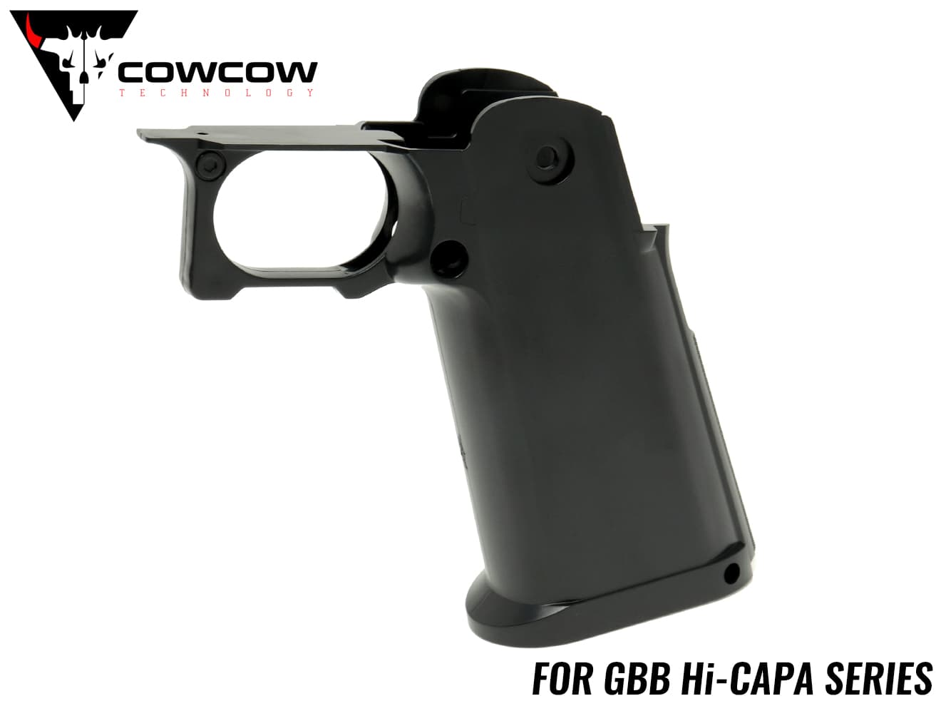 COWCOW TECHNOLOGY カスタムグリップ Hi-CAPA◆ブラック マルイ GBB ハイキャパ用 グリップテープと合わせて抜群の握り心地 5.1/4.3