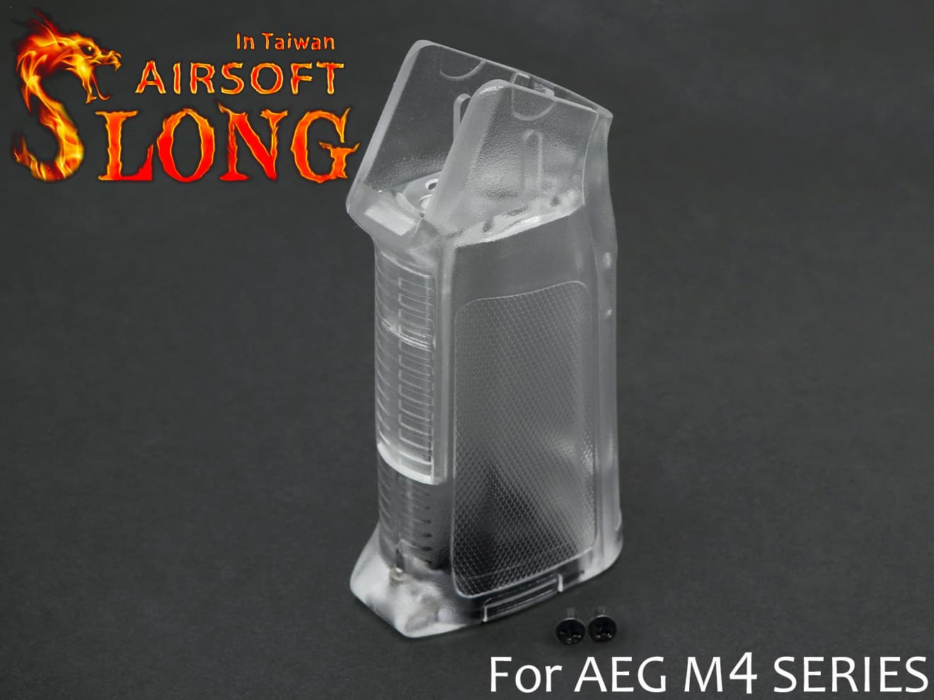 SLONG AIRSOFT タクティカルグリップ AEG M4◆透明 東京マルイ G G等 電動ガン M4/M16対応 別体式グリップ A2風 中身が見えて楽しい