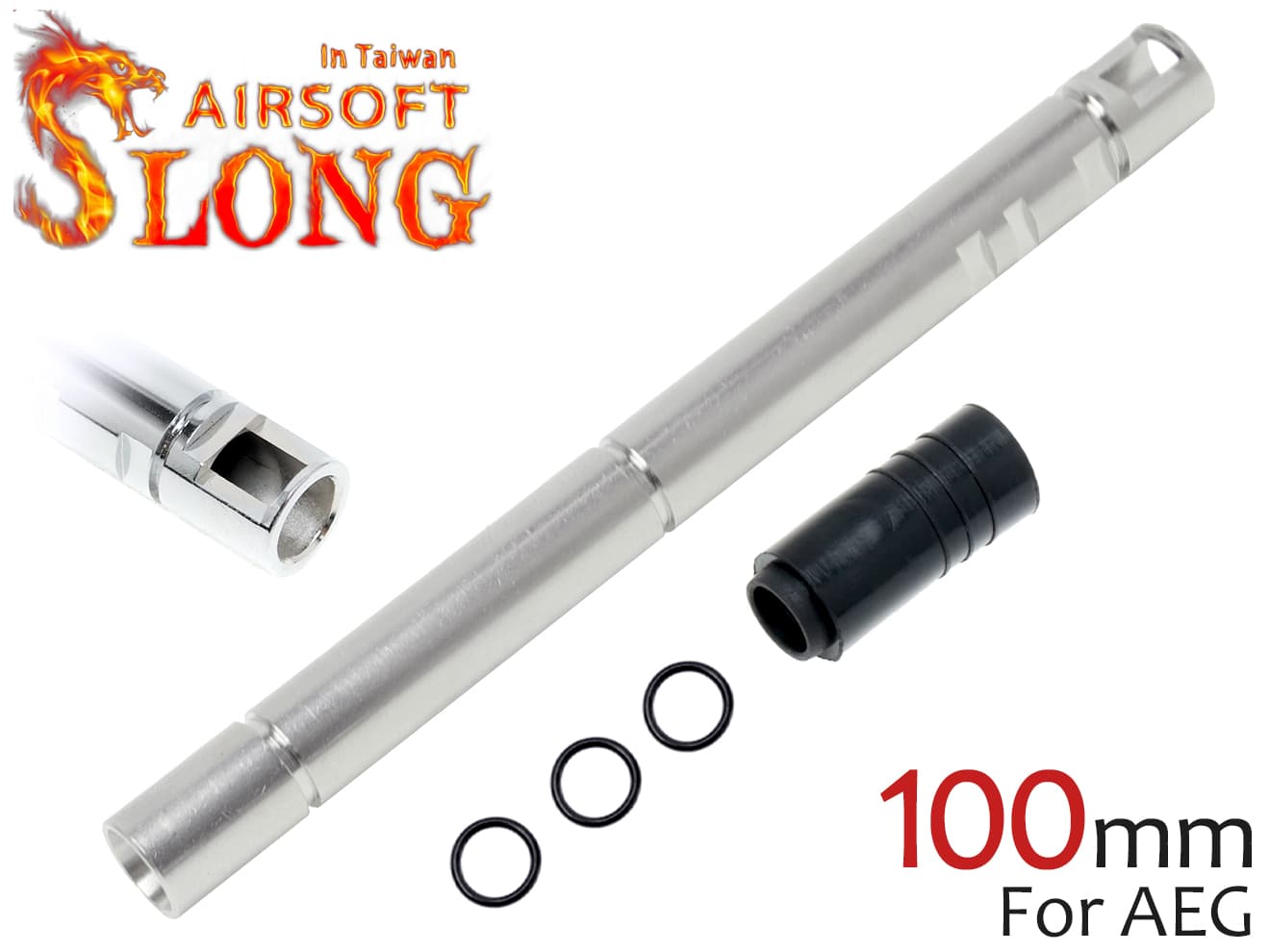 SLONG AIRSOFT AEG Φ6.03 ストーム インナーバレル 100mm◆電動ガン用 フラットホップパッキン付属 GBBにも対応 超ショートバレル