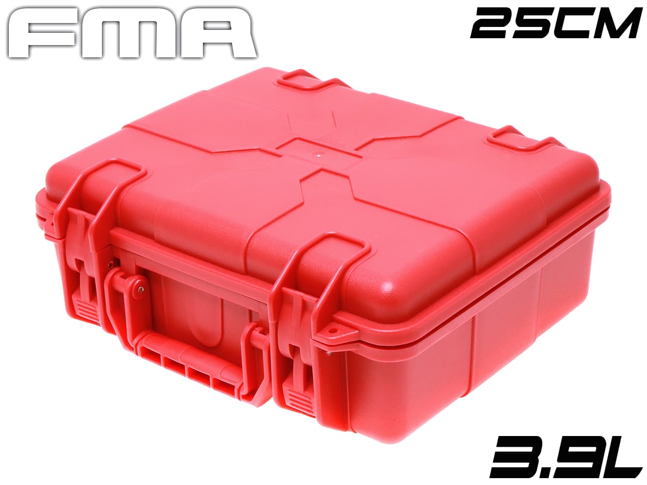 FMA タクティカルハードケース◆約3.9L 内部スペース約250mm×190mm×80mm ABS樹脂製 カットライン付スポンジ付属 小型 ハンドガン収納に