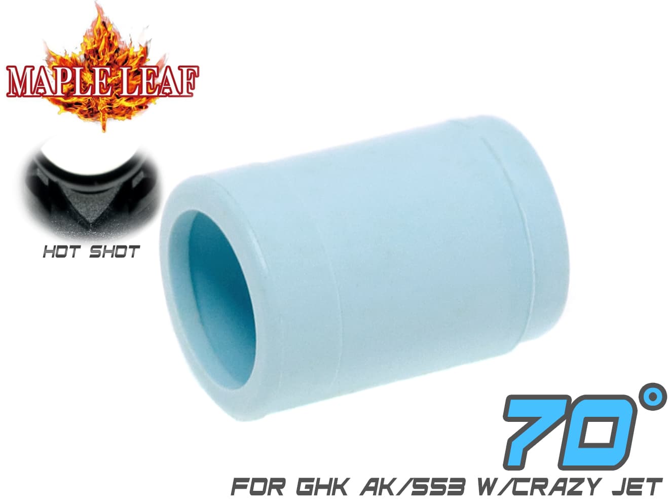 Maple Leaf Hot Shot ホップアップパッキン 70° for GHK GBB AK/553 ◆メイプルリーフ クレイジージェット用 フラットホップ 0.3〜0.35gのBB弾に