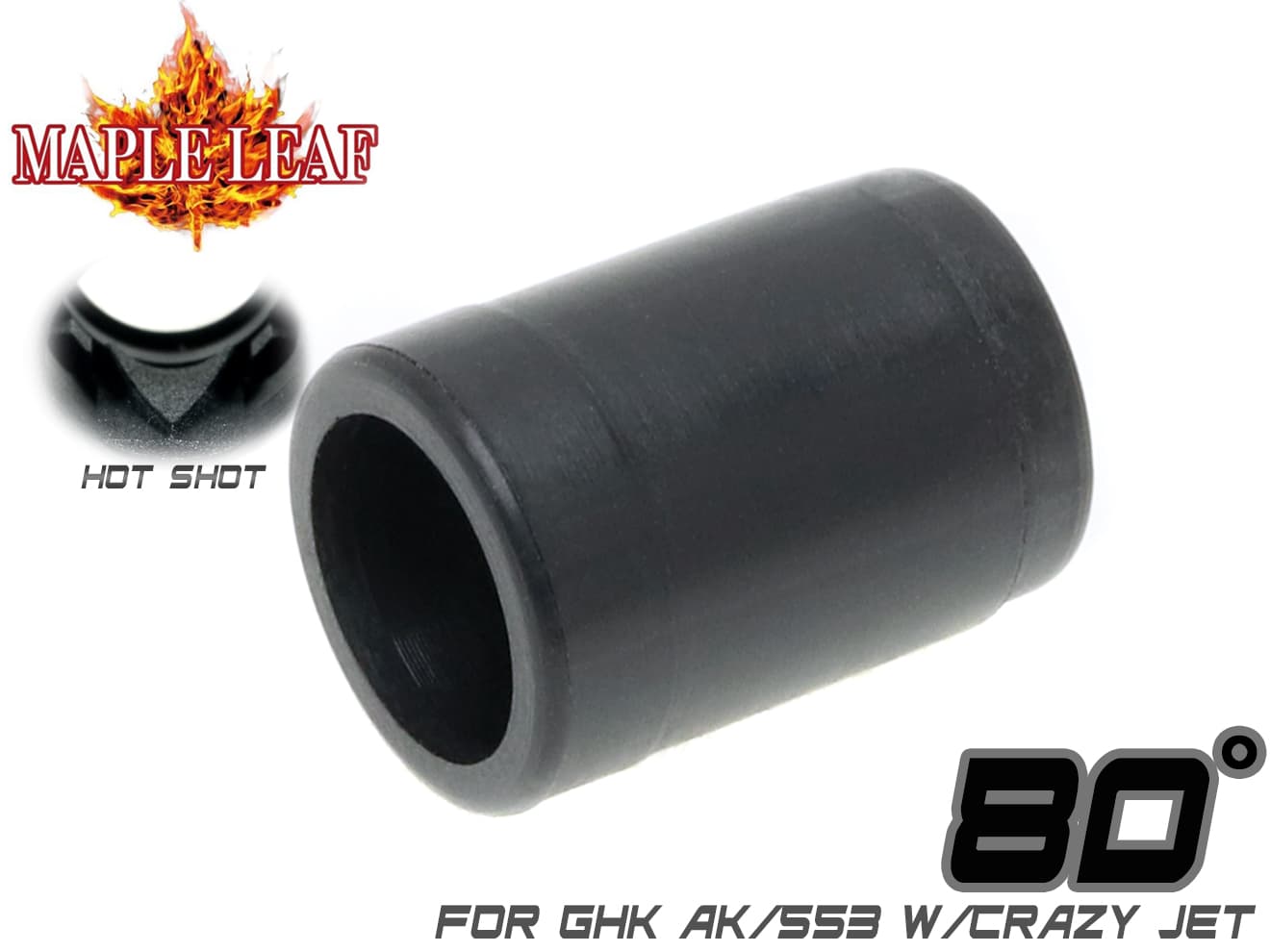 Maple Leaf Hot Shot ホップアップパッキン 80° for GHK GBB AK/553 ◆メイプルリーフ CRAZY JET用 フラットホップ 0.35〜0.4gのBB弾に 重量弾用