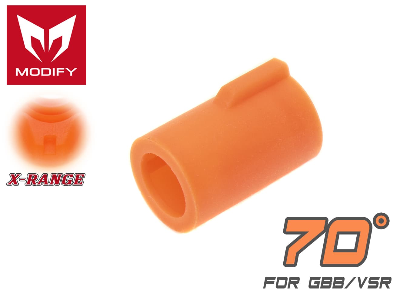 MODIFY X-Range チャンバーパッキン GBB/ VSR-10 70° ◆HOPパッキン 0.3〜0.35gのBB弾に 東京マルイ ガスブロ ハンドガン用 VSR-10にも