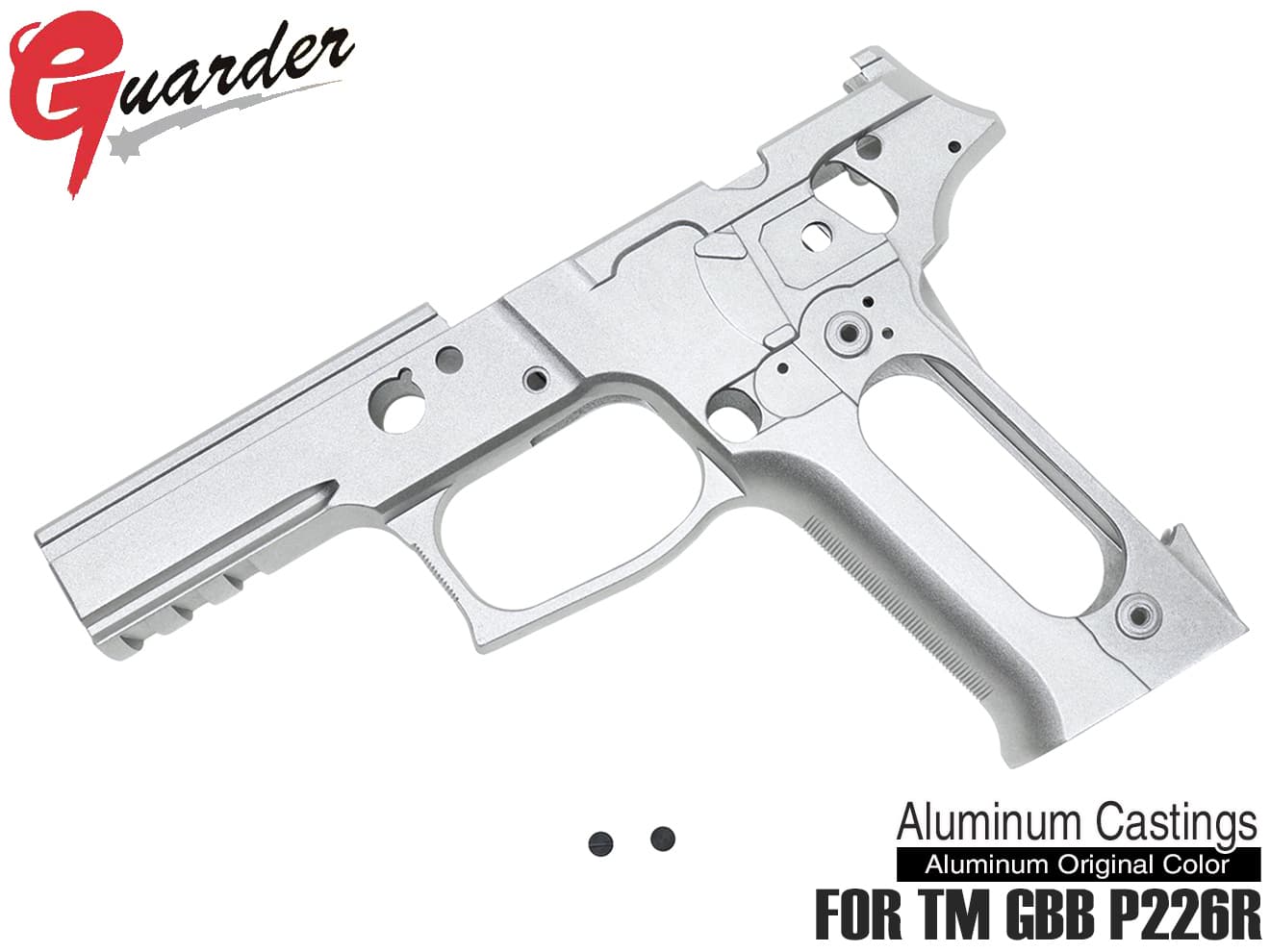 P226-62(A)■GUARDER P226 RAIL フレームKIT Late Version Marking マルイ P226R用◆オリジナルアルミカラー TM GBB P226 RAIL対応 カスタムフレーム