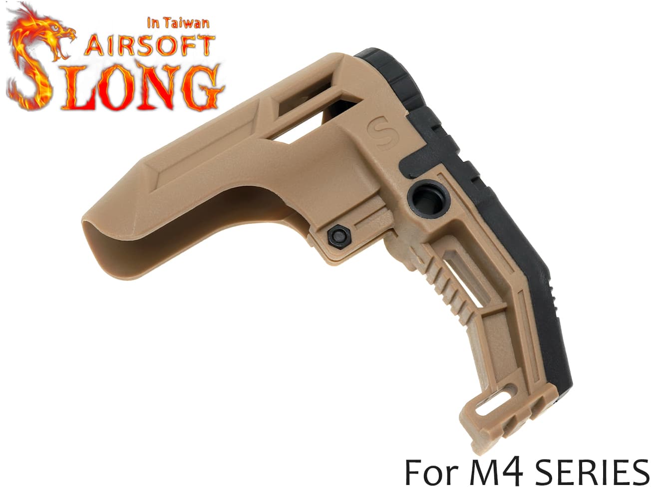 SLONG AIRSOFT NGEL デスストック M4 TAN◆各社電動/GBB M4シリーズ対応 最軽量 強化ポリマー樹脂 高強度 バットストック 固定ストック