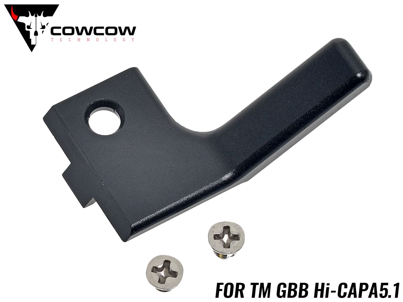 COWCOW TECHNOLOGY アルミCNC RAW コッキングハンドル スタンダード C 左出し用 TM Hi-Capa BK ◆東京マルイ GBB Hi-CAPA5.1シリーズ対応