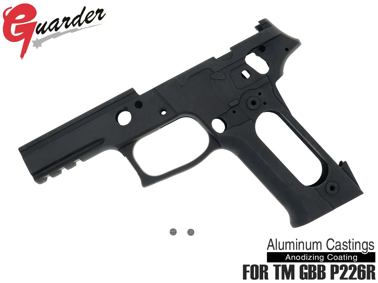 P226-61(BK)■GUARDER P226 RAIL フレームKIT Early Version Marking for マルイ P226R◆マルイ ガスブローバック P226R適合 初期型刻印 アルミ合金 BK