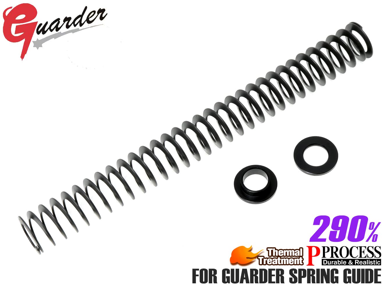 PS-100■GUARDER 100mm スチール リーフ リコイルスプリング ◆ガーダー製 リコイルスプリングガイド GLK-17/GLK-193/M&P9-03対応 290%
