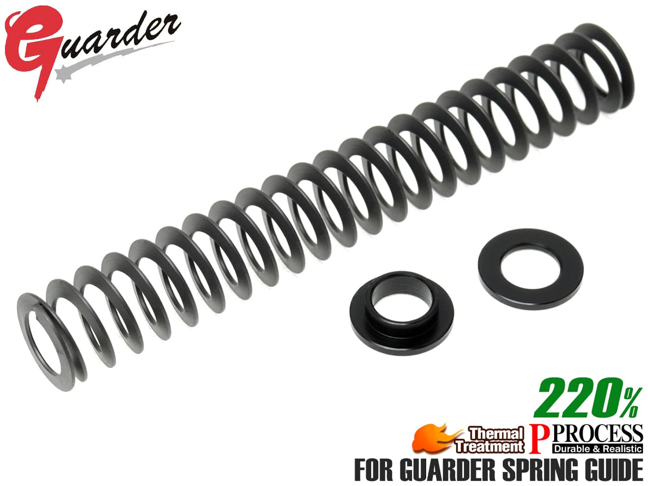 PS-70■GUARDER 70mm スチール リーフ リコイルスプリング ◆ガーダー製 リコイルスプリングガイド GLK-17/GLK-193/M&P9-03用 強化スプリング 220%