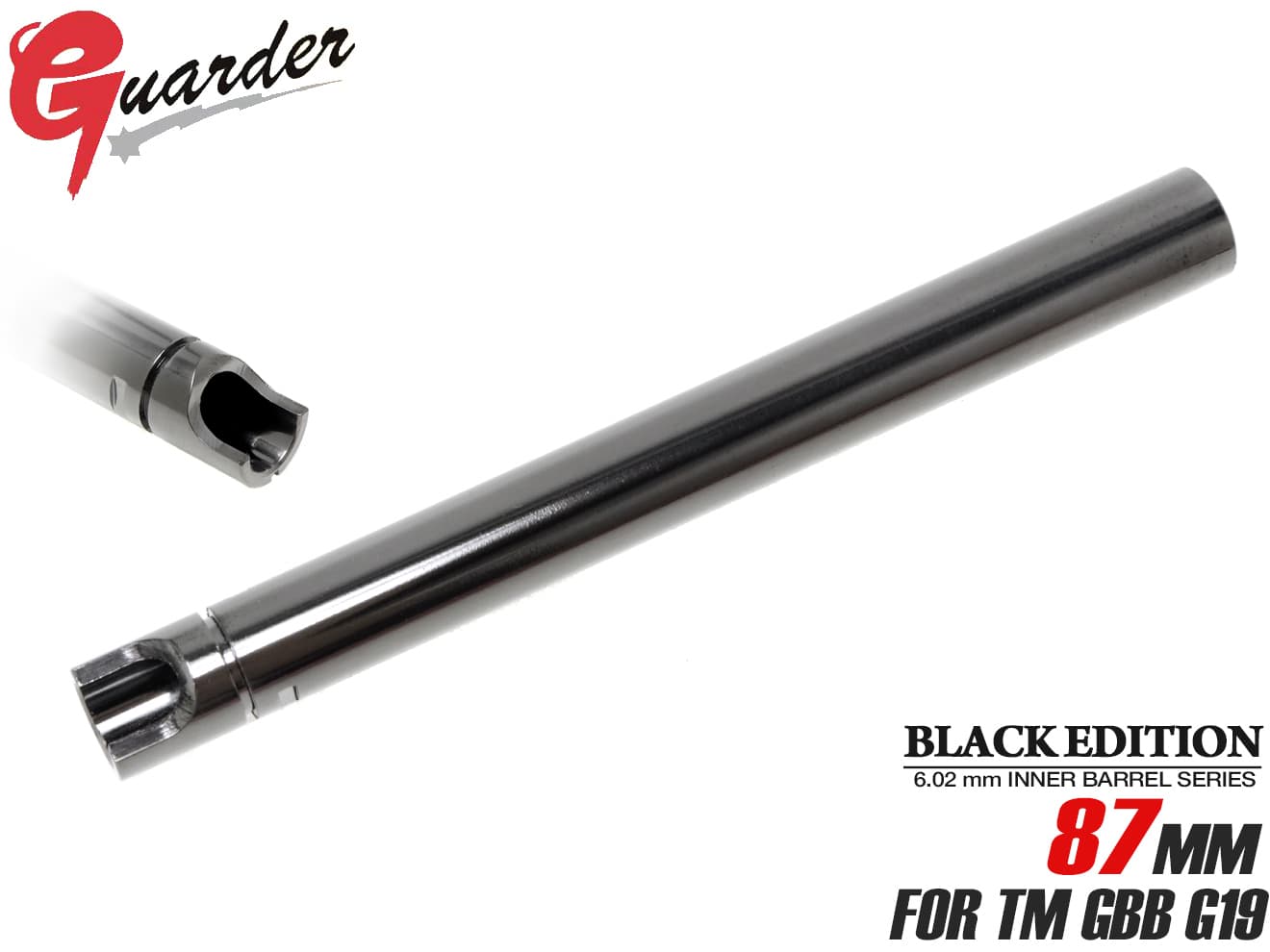 TN-29■GUARDER カスタムインナーバレル ブラックエディション for TM G19◆マルイ GBB GLOCK G19対応 精密タイトバレル イオンプレーティング