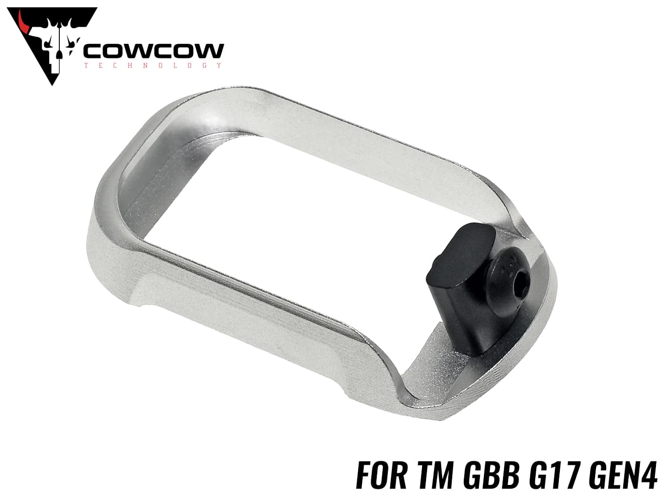 COWCOW TECHNOLOGY アルミCNC タクティカルマグウェル TM G17 Gen4 SV ◆マルイ ガスブロ グロック17 Gen.4対応 ドレスアップ シルバー