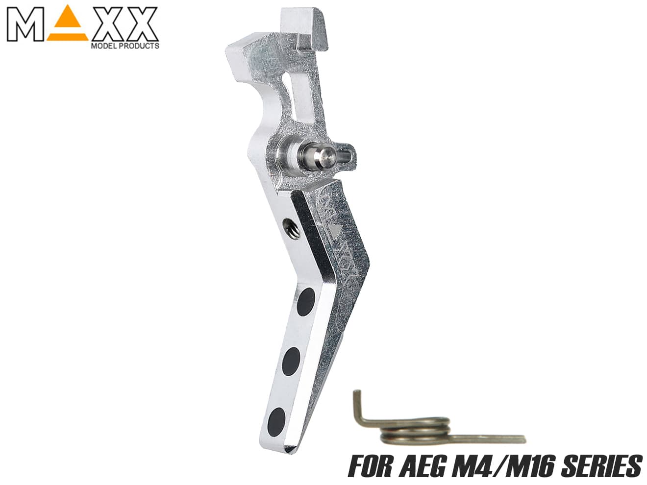 楽天ミリタリーベースMAXX アルミCNC アドバンスド トリガー type A for AEG M4◆シルバースタンダード 電動ガン M4/M16用 GATE TITAN Ver2 ハイスピードトリガー