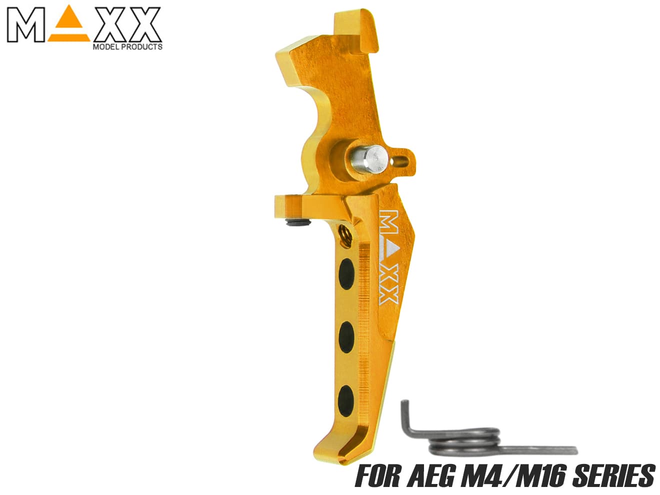 MAXX アルミCNC アドバンスド スピードトリガー type E for AEG M4 オレンジ各社スタンダード AEG M4/M16対応 オーバートラベル調整機能搭載