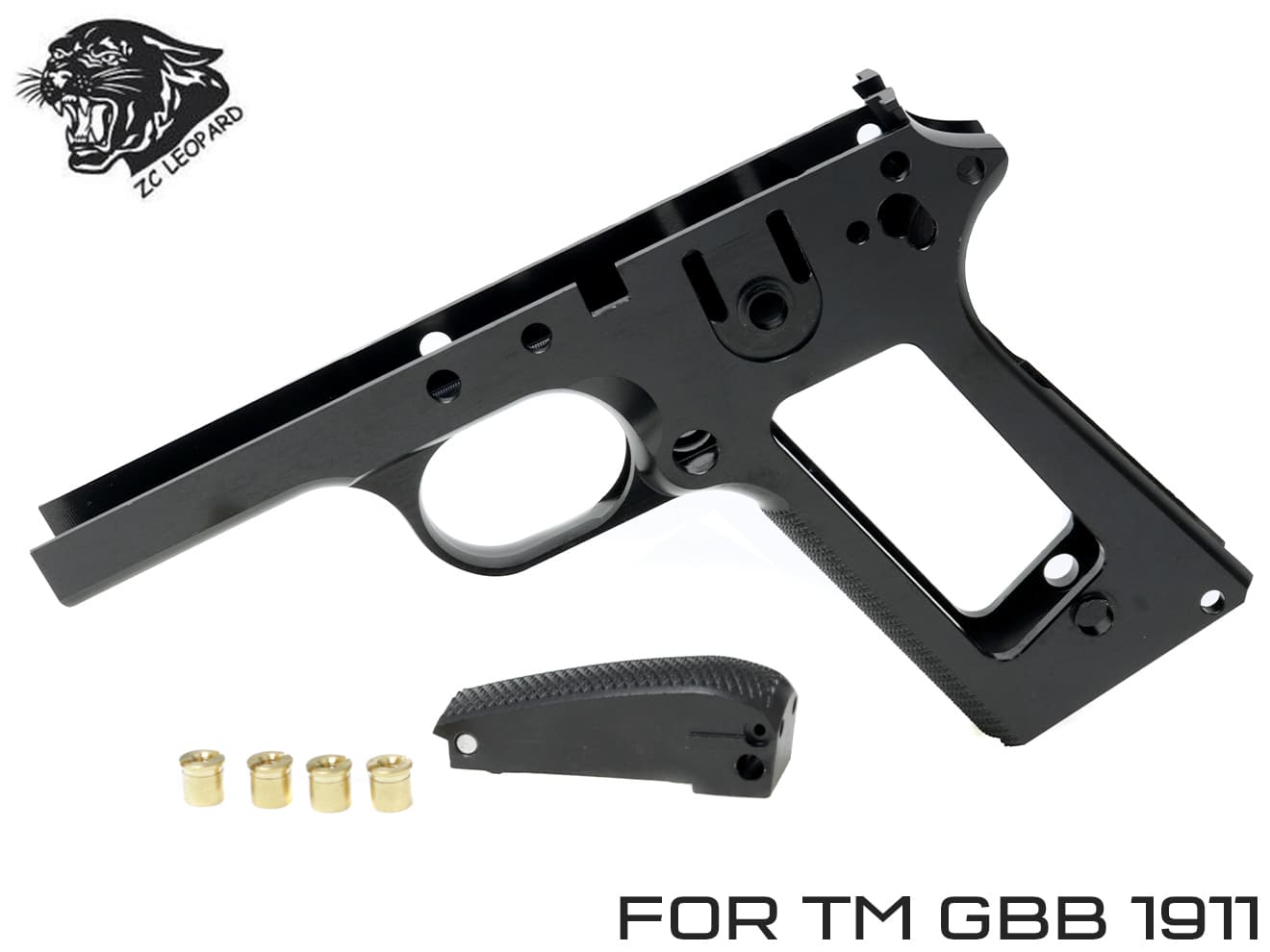 ZC LEOPARD アルミCNC フレーム TM 1911◆東京マルイ ガスブローバック 1911シリーズ対応 CNC加工 軽量化 高剛性化 ドレスアップにも