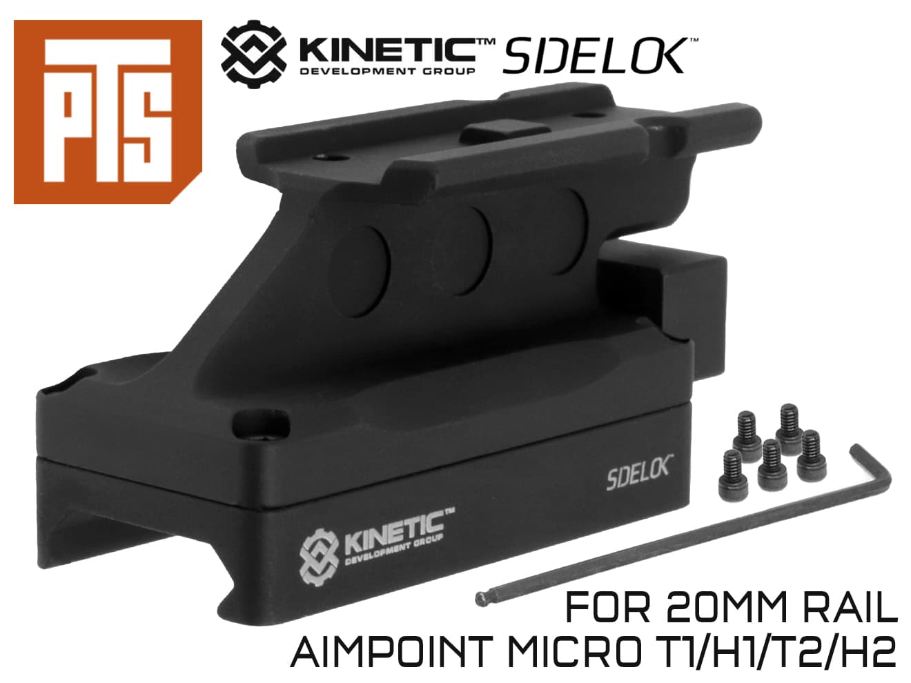 ʡPTS Kinetic SIDELOK Aimpoint Micro T1/T2 QDޥ Lower 1/3 Co-Witness20mm졼/ Aimpoint Micro T1/H1/T2/H2б եƥС¢